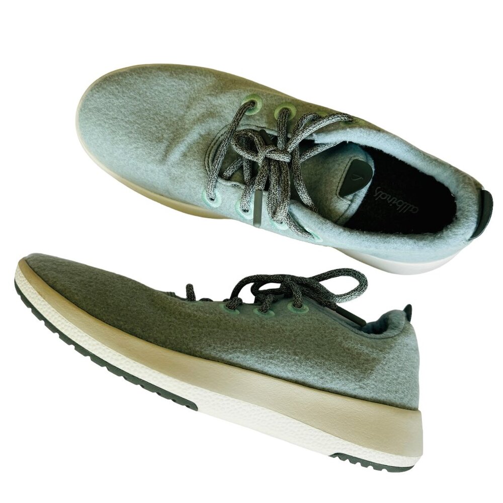 Allbirds Men's Size 11 Merino Wool Runners Sneakers Green Washable Sustainable